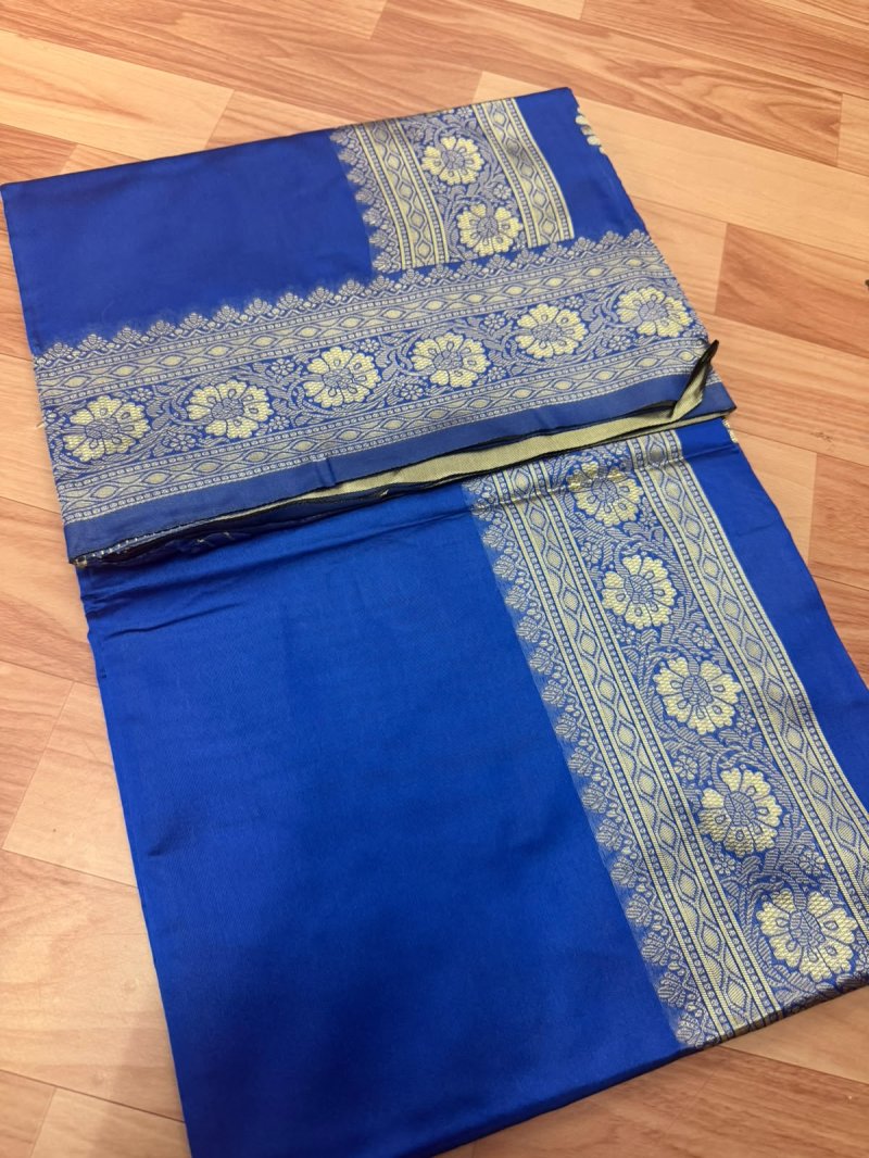 Pranchi By Aab Soft Lichi Silk Jacquard Border Saree